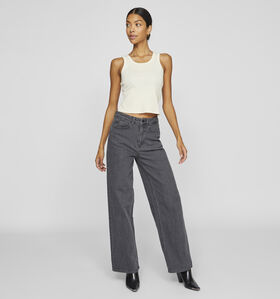 Vila Freya Grijze Wide leg jeans L32 voor dames (361331)