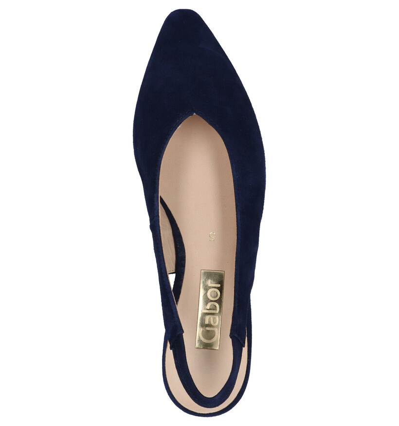 Gabor Escarpins slingback en Bleu foncé en daim (271702)