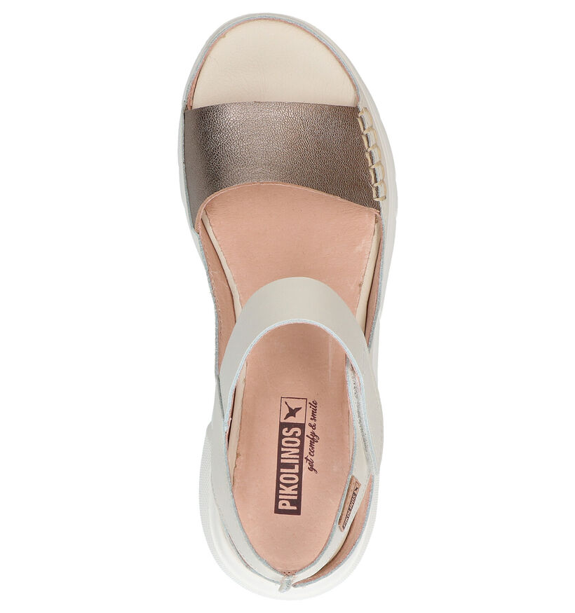Pikolinos Petra Ecru Sandalen in leer (272428)