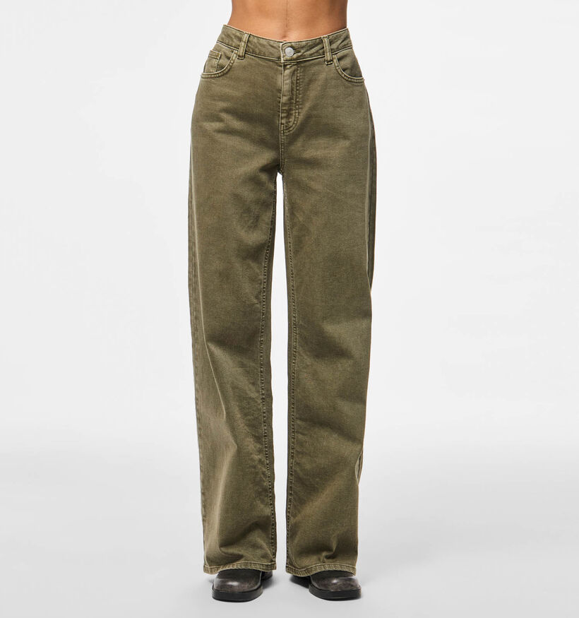 Pieces Straight leg jeans en Vert pour femmes (365853)