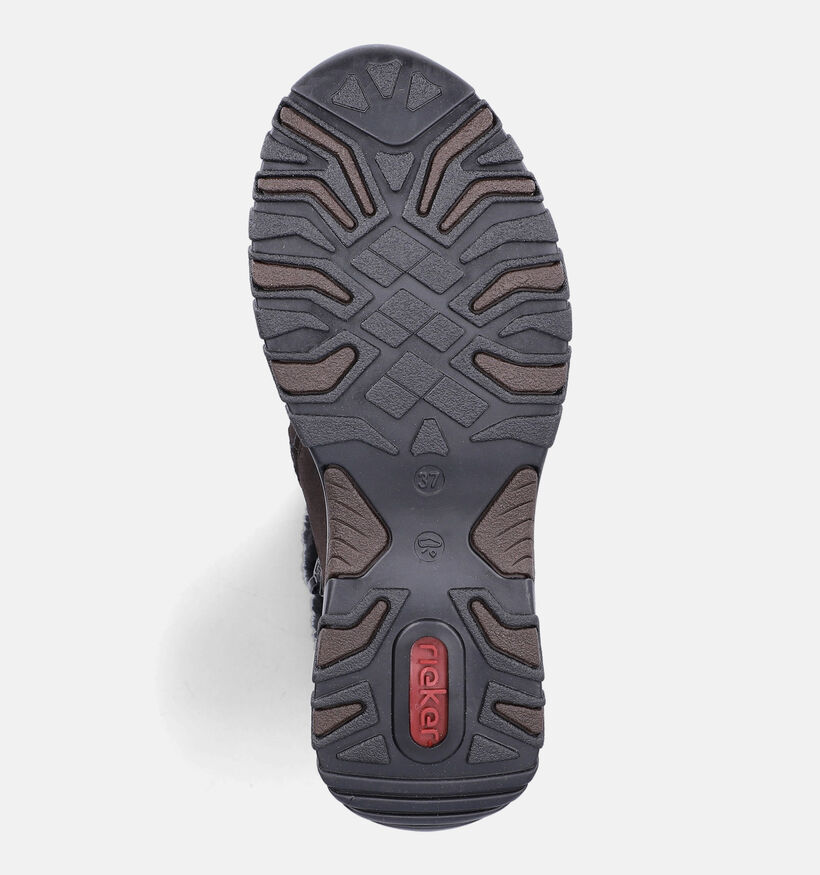Rieker Donkerbruine Snowboots RiekerTEX voor dames (379951) - geschikt voor steunzolen