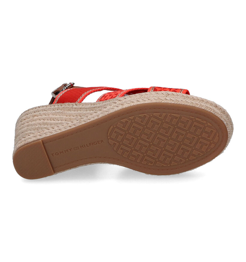 TH Tommy Webbing Oranje Sandalen voor dames (303998)