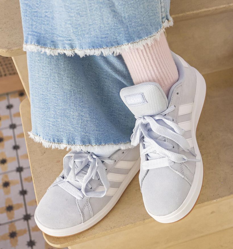 adidas Grand Court 00s Pastelblauwe Sneakers voor meisjes (366769) - geschikt voor steunzolen