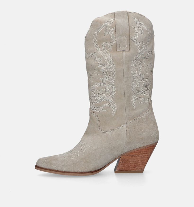 Babouche Bottes courtes en Beige clair pour femmes (332782)