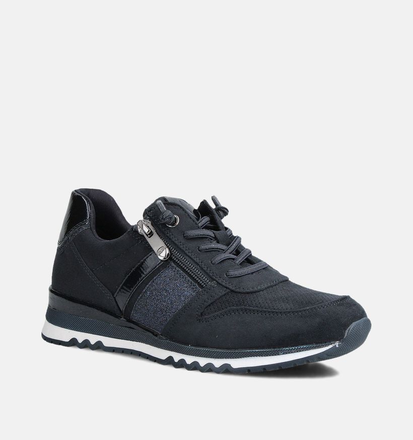 Marco Tozzi Baskets en Bleu fonc&eacute; pour femmes (376535) - pour semelles orthop&eacute;diques