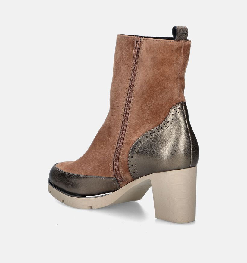 Nathan-Baume Cognac Enkellaarzen voor dames (348344) - geschikt voor steunzolen