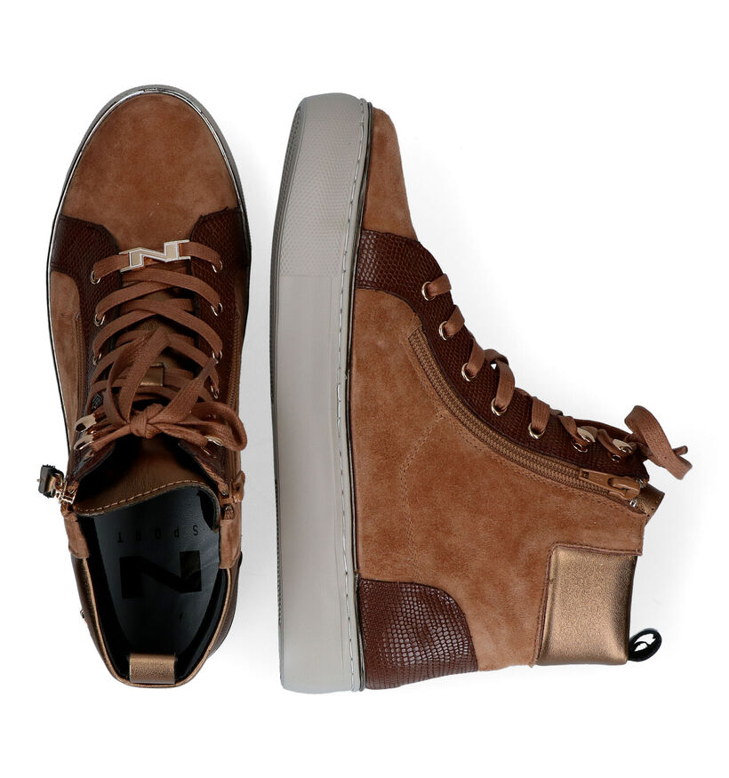 Nathan-Baume Cognac Hoge Sneakers voor dames (297785)