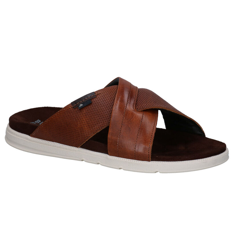 Bullboxer Cognac Slippers in kunstleer (286588)