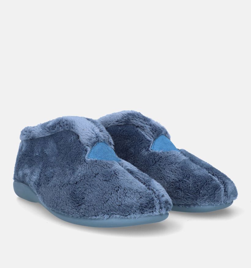 Torfs Home Pantoufles fermées en Bleu pour femmes (330462)