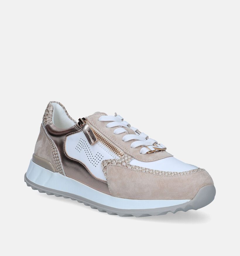 Nathan-Baume Beige Sneakers voor dames (340406) - geschikt voor steunzolen