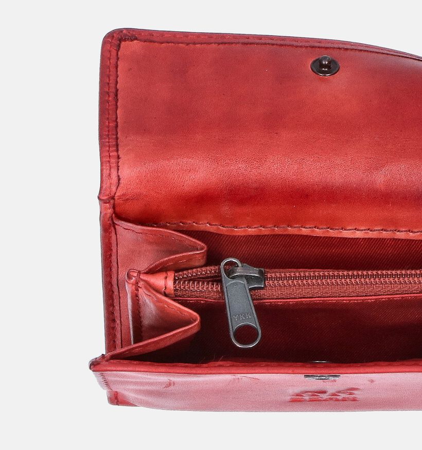 Bear Design Porte-monnaie à rabat en Rouge pour femmes (358868)