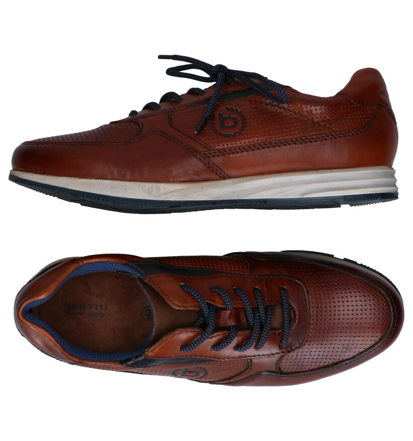 Bugatti Cognac Veterschoenen in leer (293625)