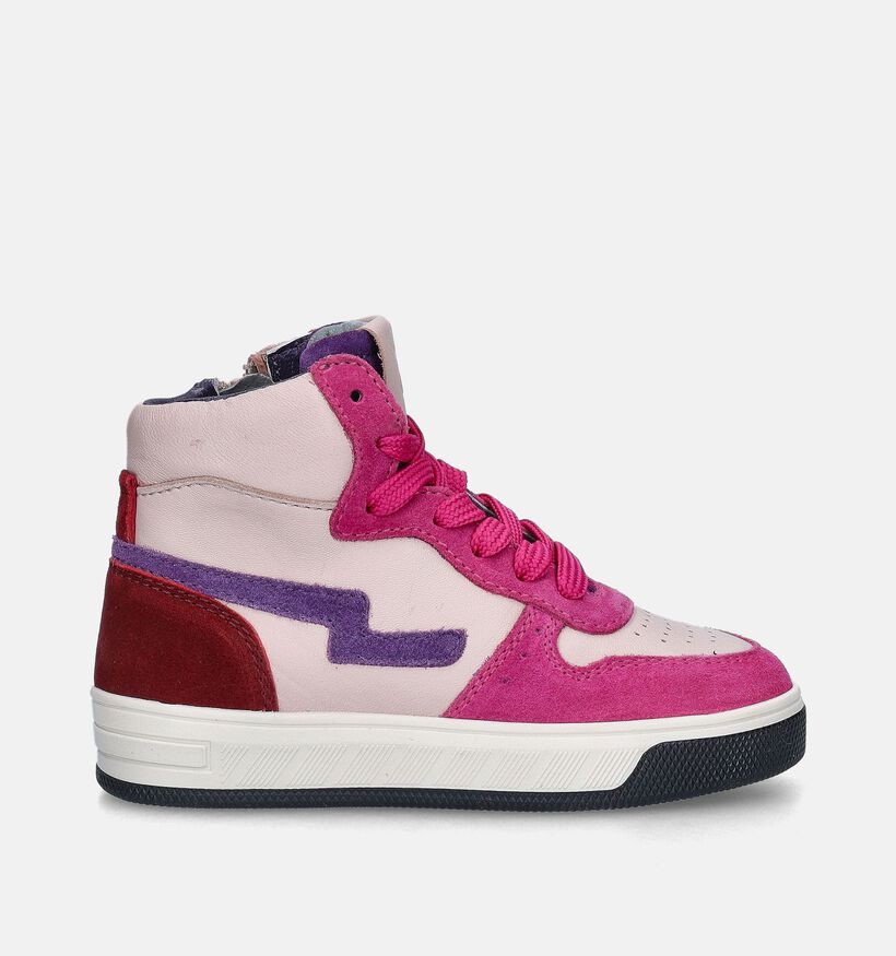 Milo & Mila Fuchsia Hoge sneakers voor meisjes (348109) - geschikt voor steunzolen