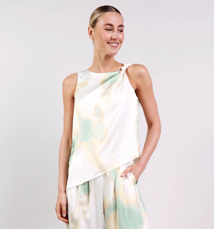 Vero Moda Mandy Grace D&eacute;bardeur en Blanc/Vert pour femmes (374959)