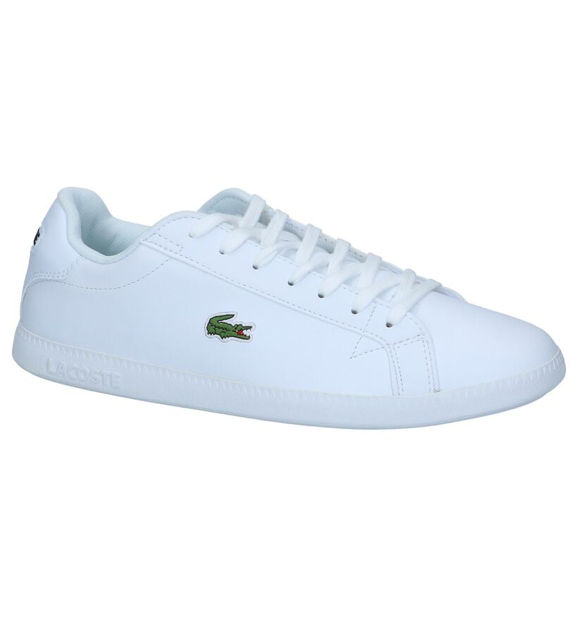 Lacoste Graduate Witte Sneakers in leer (266946)