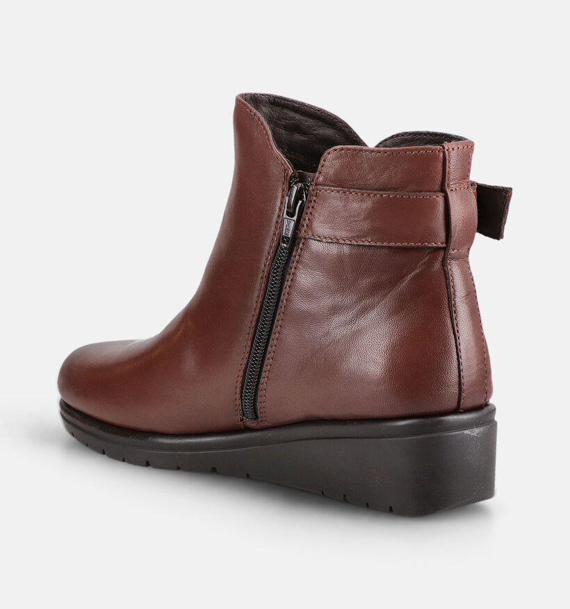 Hush Puppies Mac Bottines motardes en Cognac pour femmes (377831)