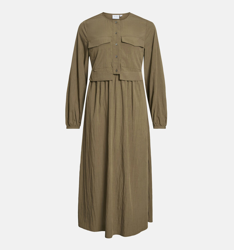 Vila Solina Robe longue en Vert khaki pour femmes (354079)