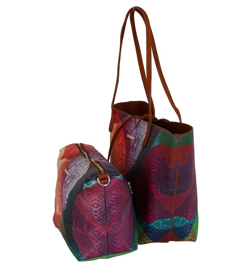 Meerkleurige Omkeerbare Bag in Bag Tas Desigual, , pdp