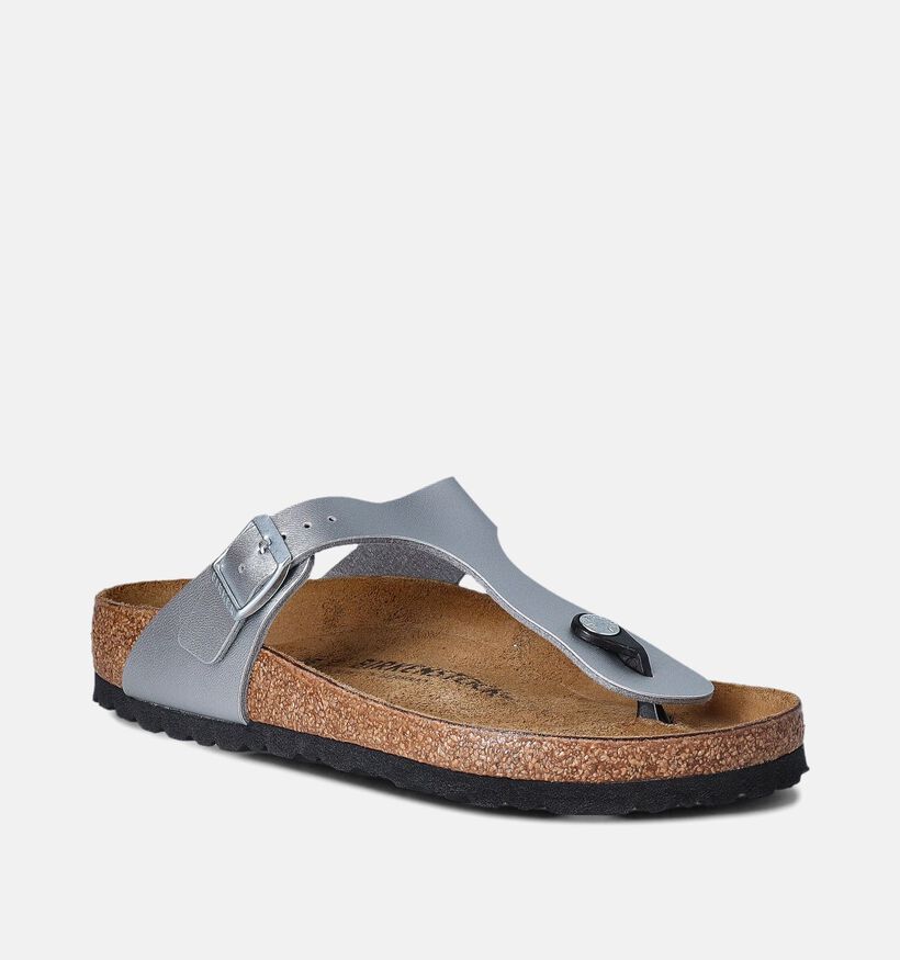Birkenstock Gizeh Nu-pieds en Argent pour femmes (350910)