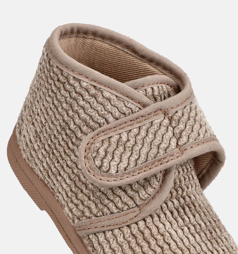 Little David Beige Pantoffels voor jongens (381150) - geschikt voor steunzolen