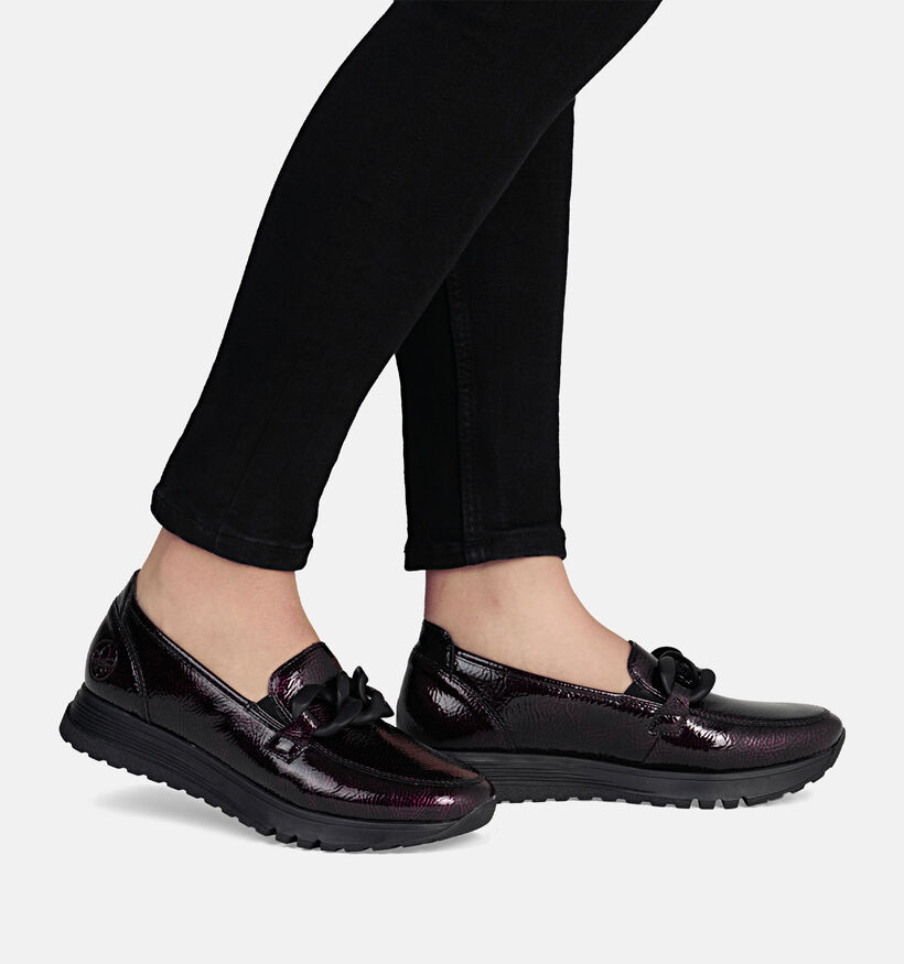 Rieker Bordeaux Mocassins voor dames (360486) - geschikt voor steunzolen