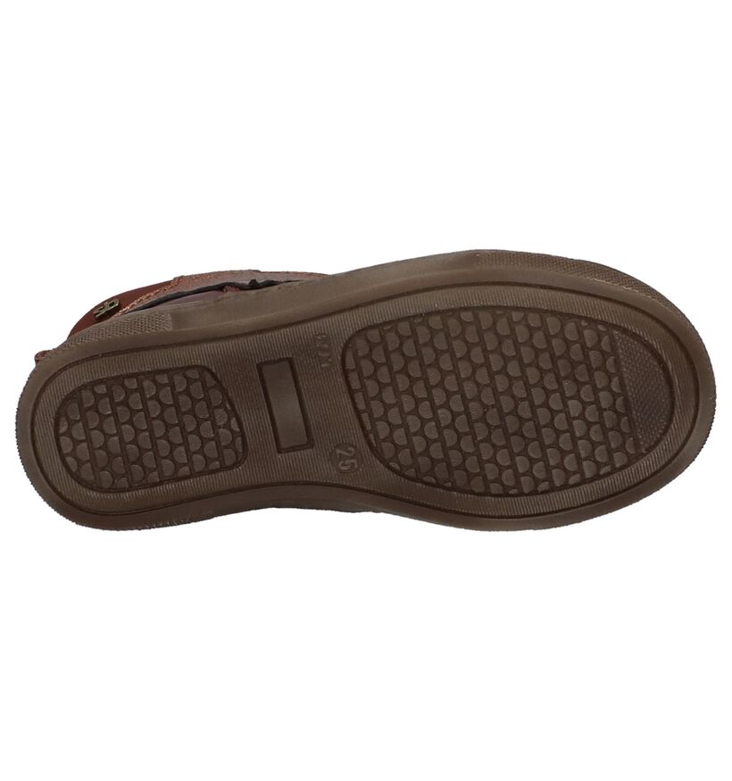 STONES and BONES Bottes basses en Brun foncé en cuir (225625)