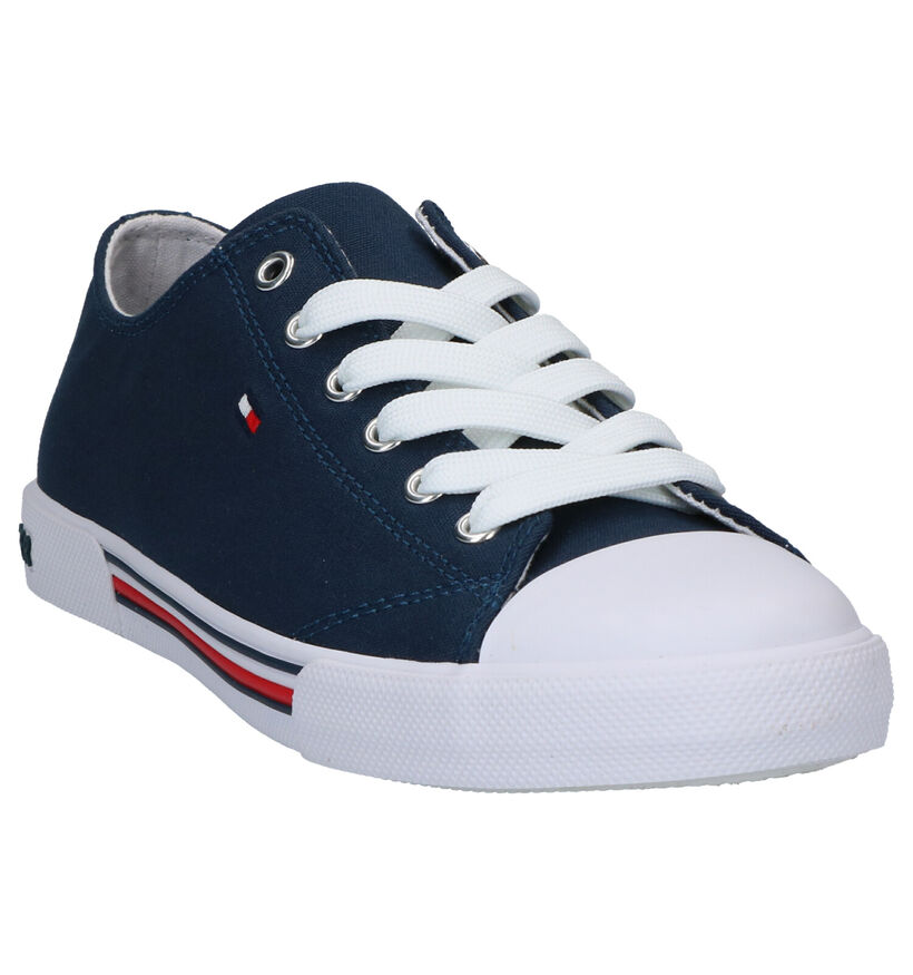 Tommy Hilfiger Blauwe Sneakers in stof (266555)