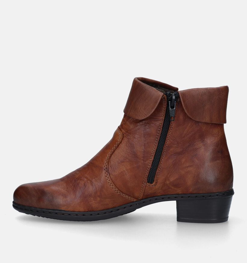 Rieker Cognac Korte enkellaarsjes voor dames (331600)