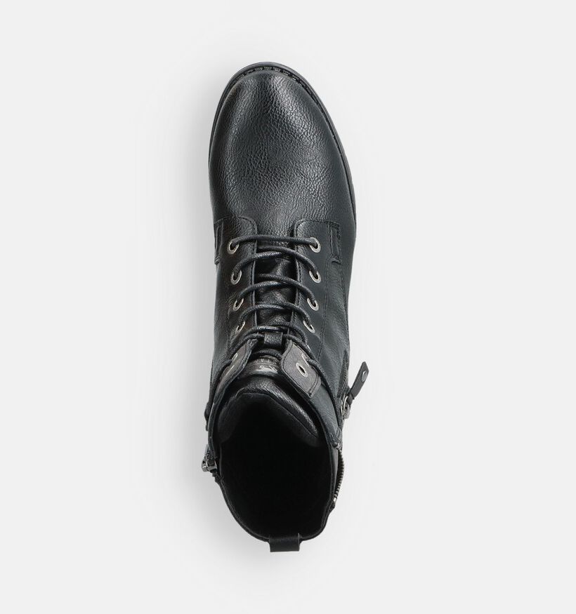 Mustang Zwarte Veterboots voor dames (363697)