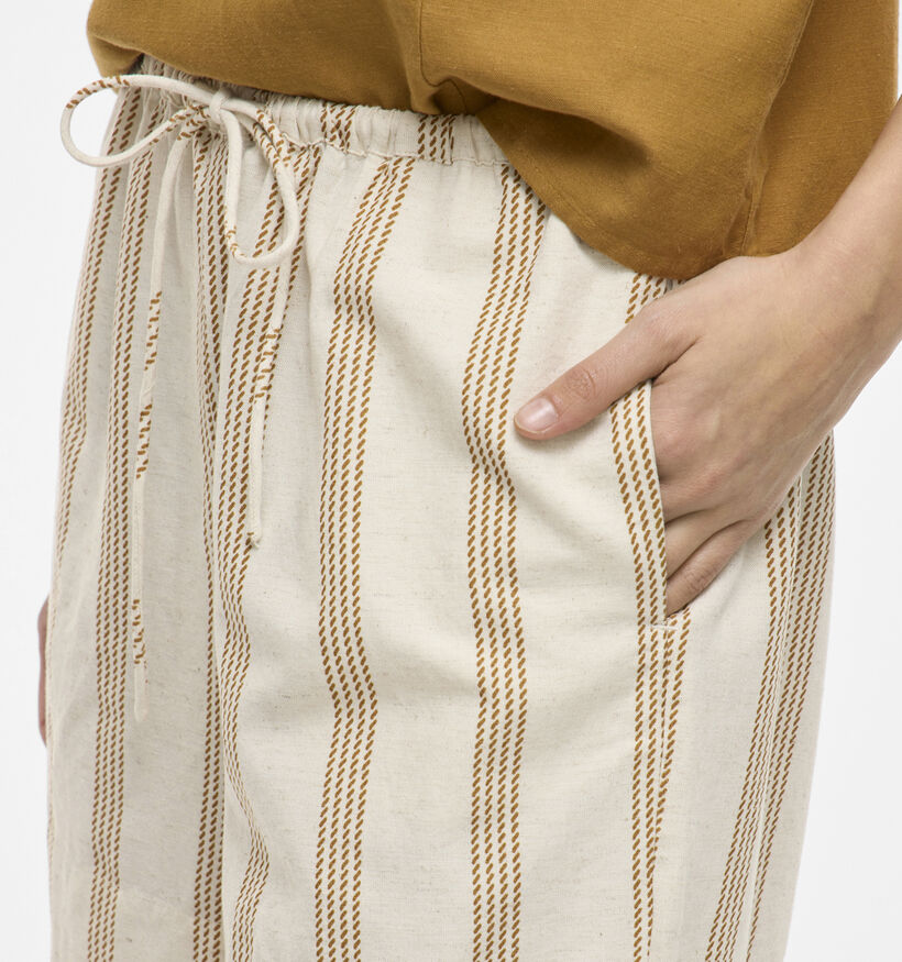 Vila Prisilla Short rayé en Beige pour femmes (353194)