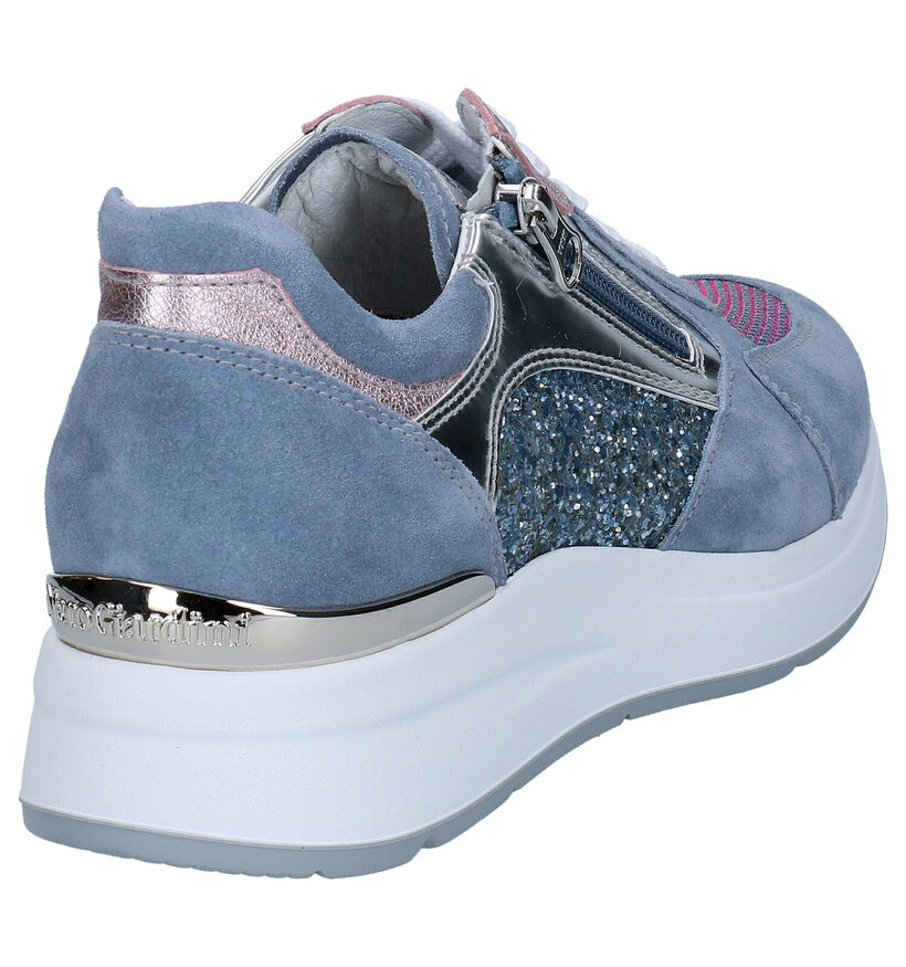 NeroGiardini Blauwe Veterschoenen in nubuck (282767)