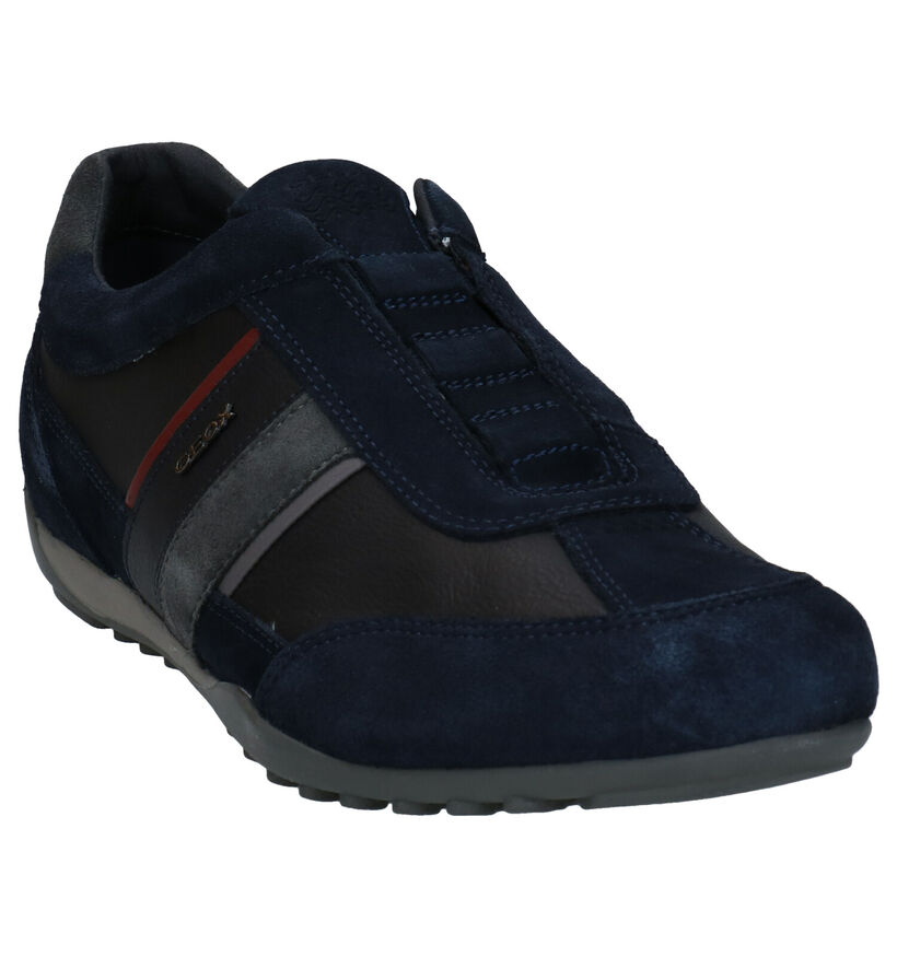 Geox Wells Chaussures sans lacets en Noir en daim (300882)