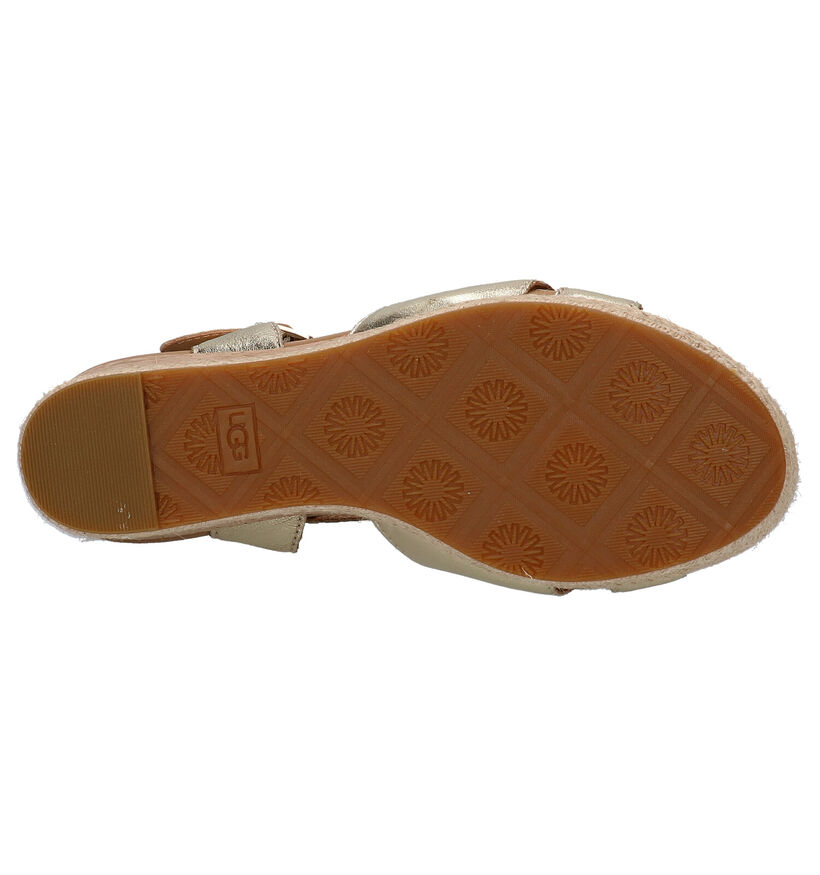 UGG Cloverdale Gouden sandalen in leer (266810)