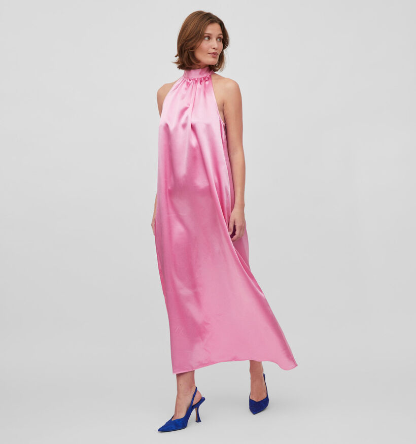 Vila Visittas Halterneck Robe maxi en Rose (329426)