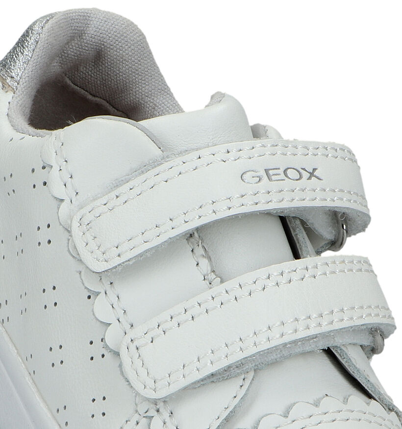 Geox Djrock Witte Velcroschoenen voor meisjes (326573) - geschikt voor steunzolen