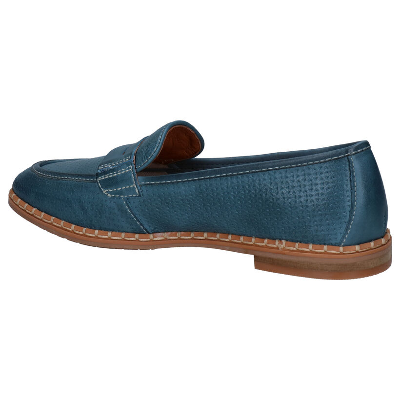 Pikolinos Merida Blauwe Loafers in leer (289276)