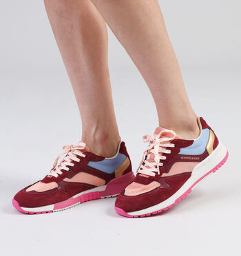 Scotch & Soda Sneakers Zwart/Taupe/Roze/Bordeaux/Groen