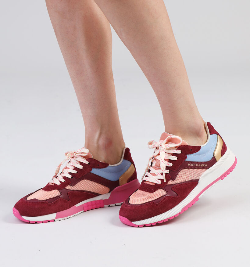Scotch & Soda Vivi Baskets en Bordeaux pour femmes (345490) - pour semelles orthopédiques