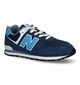 New Balance GC574 Baskets en Bleu en textile (319258)