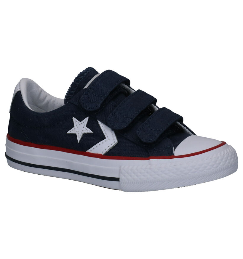 Converse Baskets basses en Bleu foncé en textile (266019)