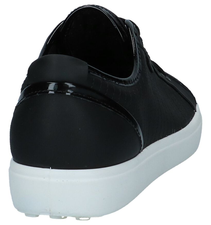 ECCO Soft 7 Ladies Zwarte Veterschoenen in leer (235910)