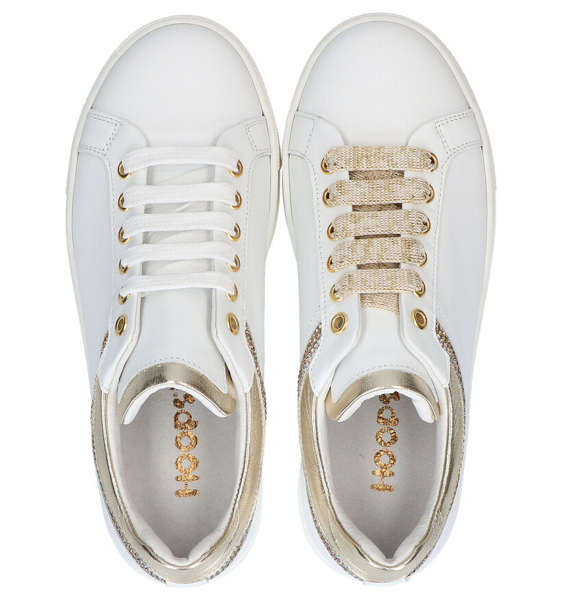 Witte Lage Sneakers Hoops Hop in leer (266798)