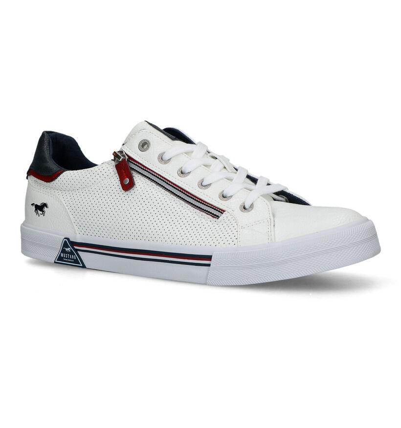 Mustang Chaussures à lacets en Blanc pour hommes (336655) - pour semelles orthopédiques