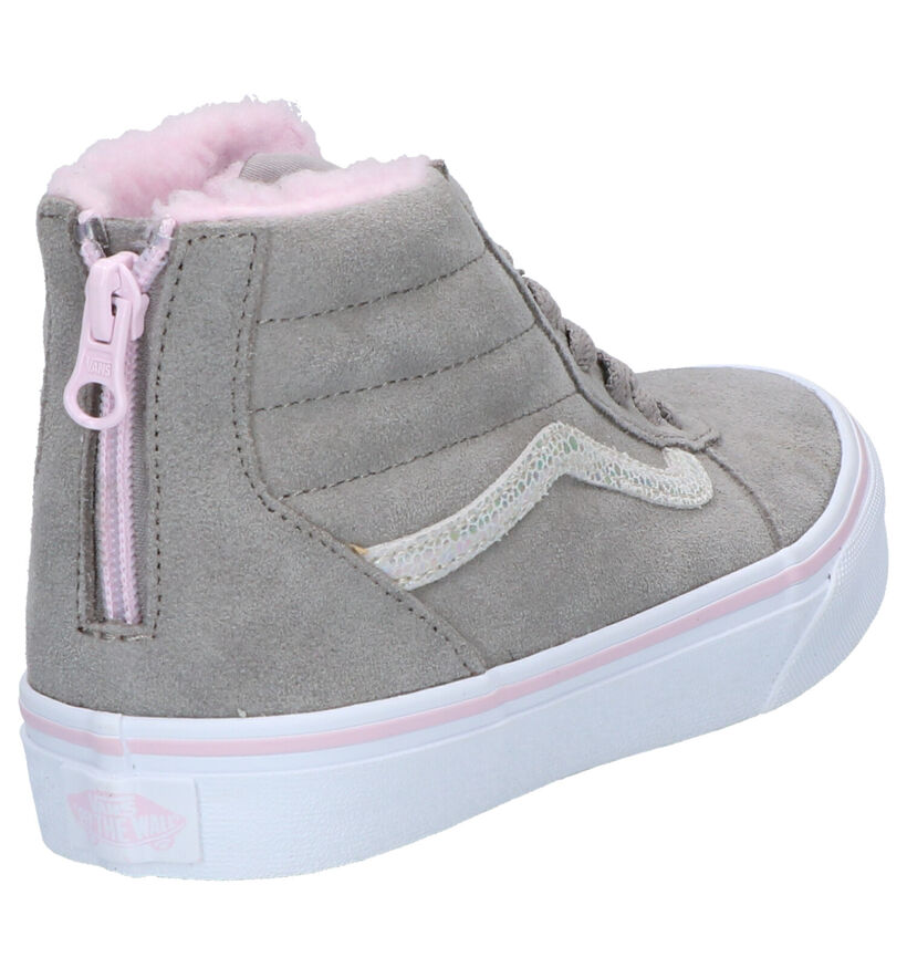 Vans Ward Hi Grijze Skatesneakers in daim (264179)