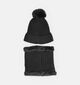 Via Limone Bonnet et Col en Noir (Ensemble) pour filles, garçons (367435)