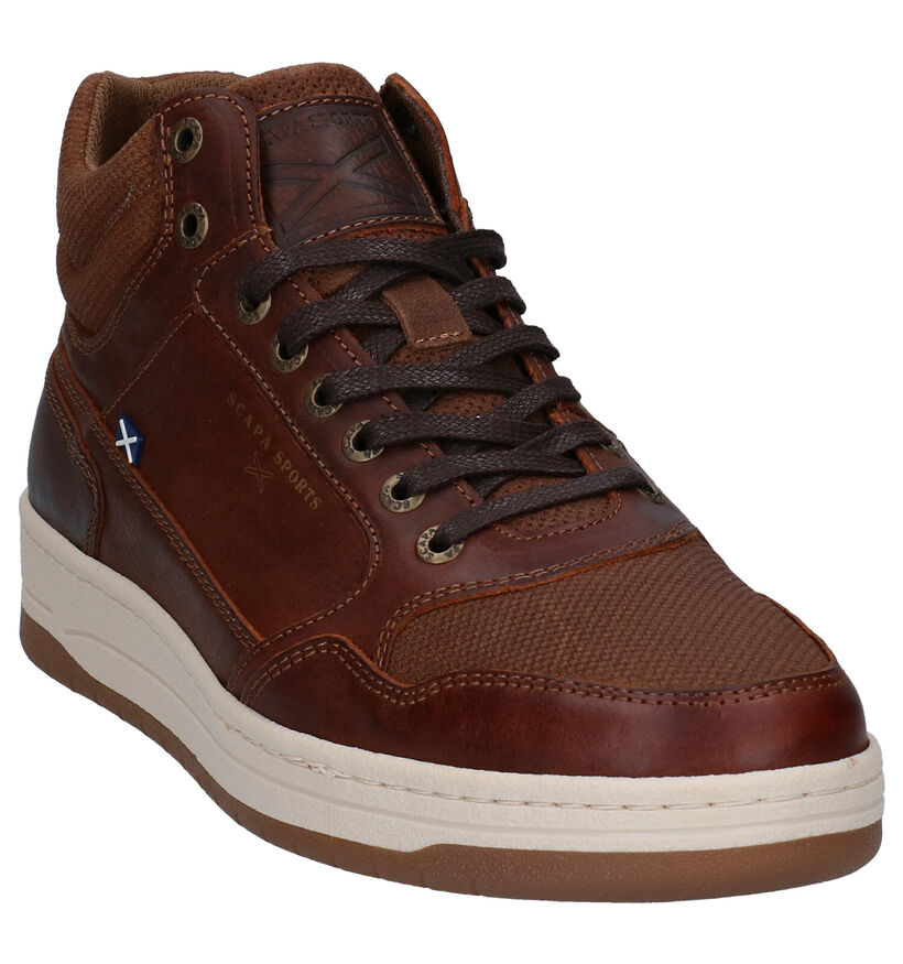 Scapa Cognac Hoge Schoenen in leer (281337)