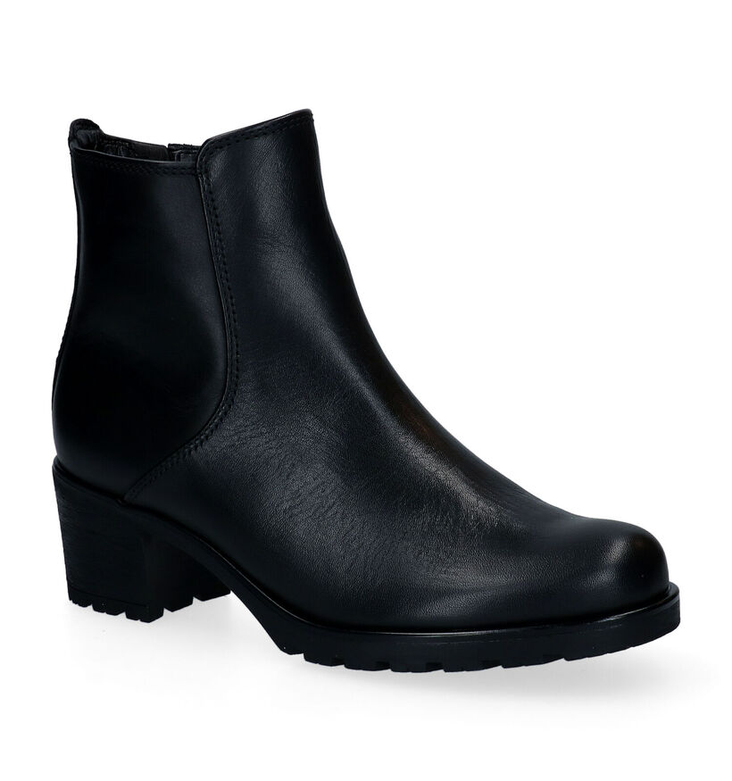 Comfort Bottines à talons en Noir en cuir (297364)