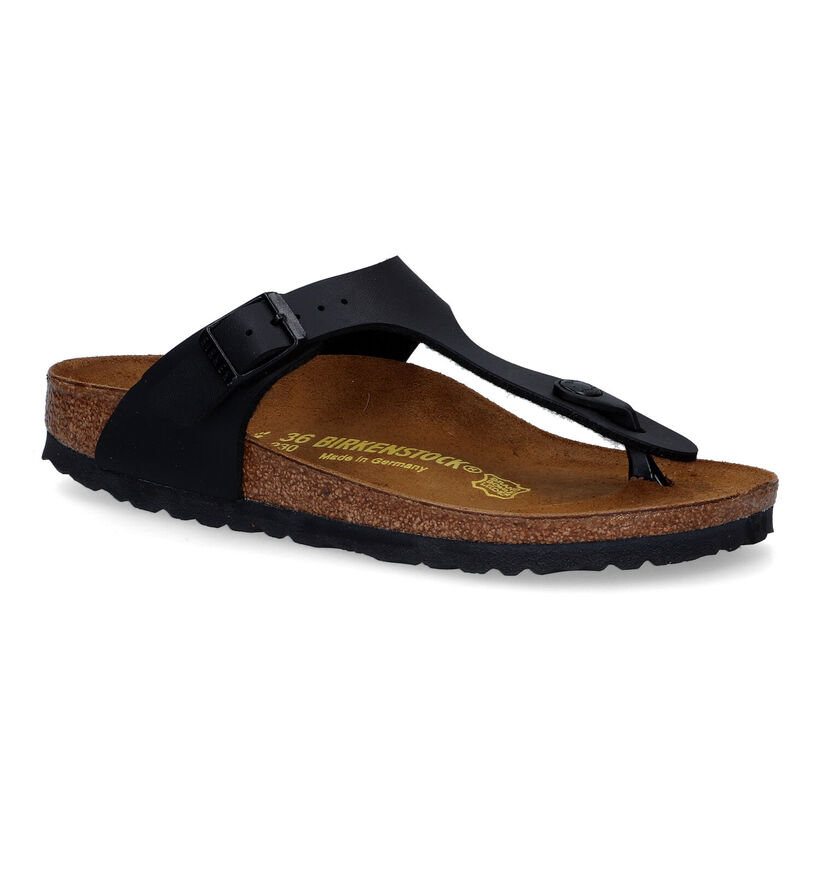 Birkenstock Gizeh Zwarte Teenslippers voor jongens (338075)