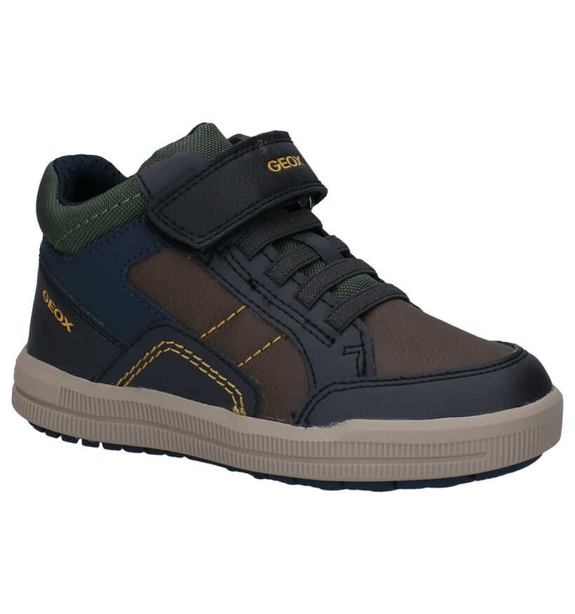 Geox Arzach Zwarte Sneakers in kunstleer (295084)