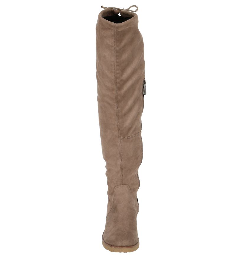 Beige Overknee Laarzen Marco Tozzi,  Beige Overknee Laarzen Marco Tozzi, , pdp